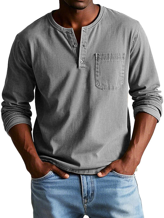 Samuel™ | Chemise Henley intemporelle en qualité douce