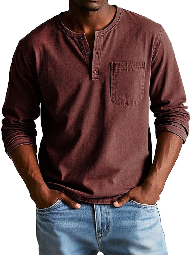 Samuel™ | Chemise Henley intemporelle en qualité douce