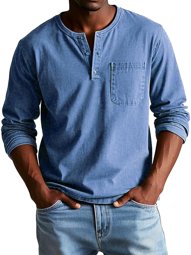 Samuel™ | Chemise Henley intemporelle en qualité douce
