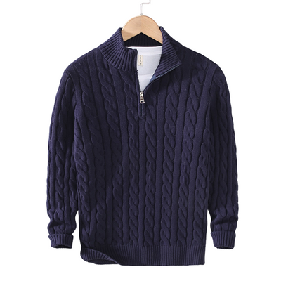 Karl™ | Pull Tricoté Luxueux avec Fermeture Éclair