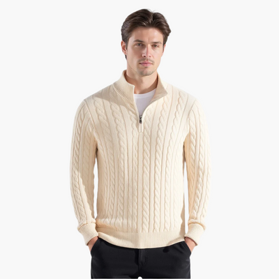 Karl™ | Pull Tricoté Luxueux avec Fermeture Éclair