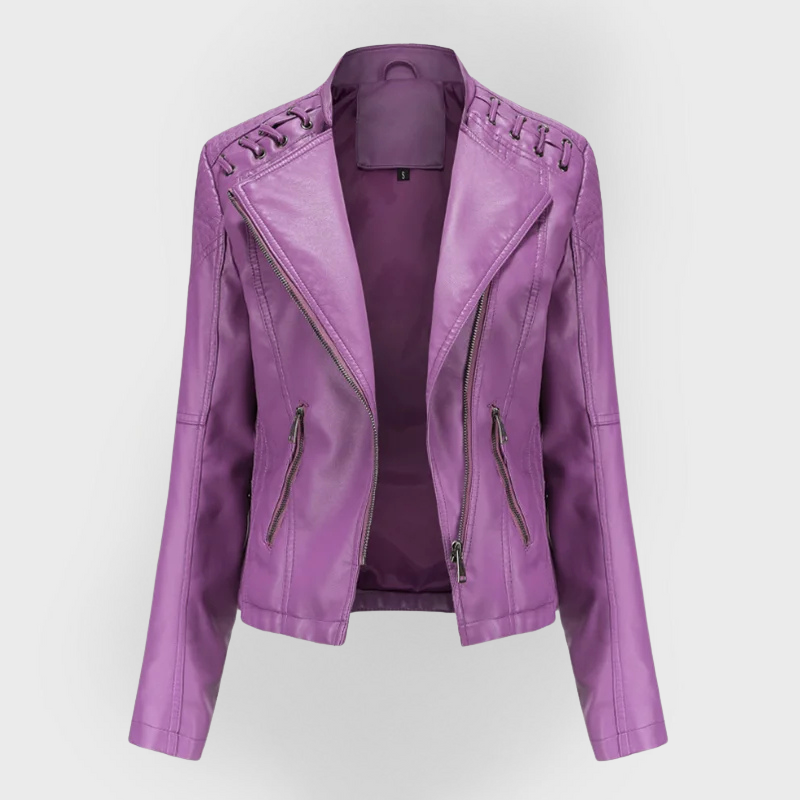 Katia™ | Veste classique en cuir souple