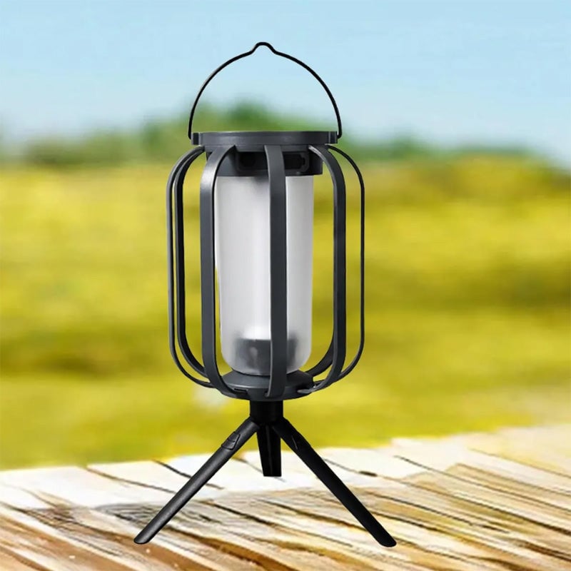 LumiFlamme™ - Lampe avec effet de flamme réaliste – Rechargeable via USB & énergie solaire