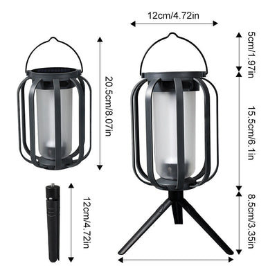 LumiFlamme™ - Lampe avec effet de flamme réaliste – Rechargeable via USB & énergie solaire
