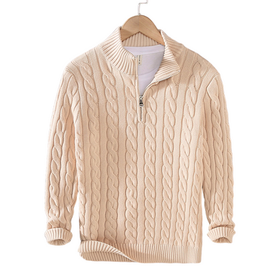 Karl™ | Pull Tricoté Luxueux avec Fermeture Éclair