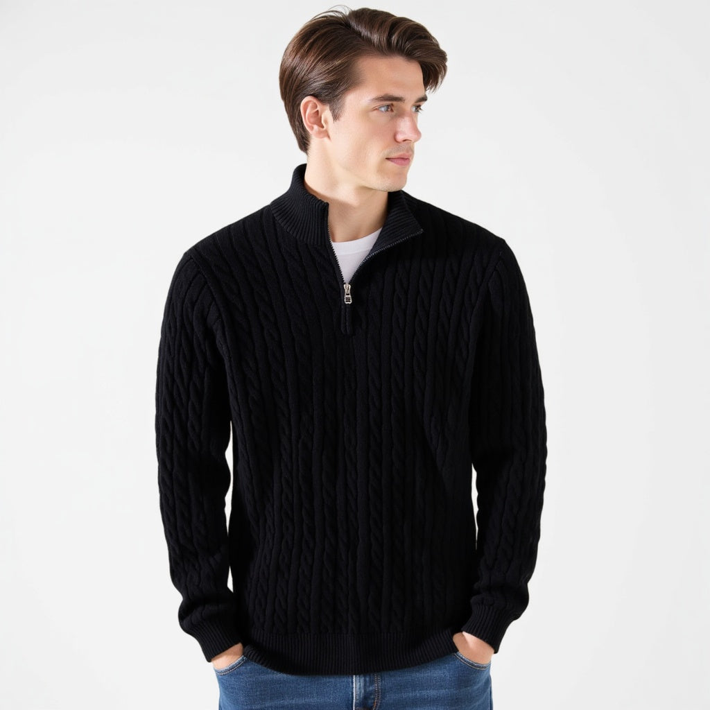 Karl™ | Pull Tricoté Luxueux avec Fermeture Éclair
