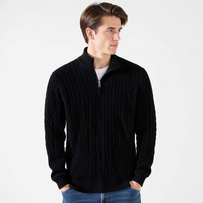 Karl™ | Pull Tricoté Luxueux avec Fermeture Éclair