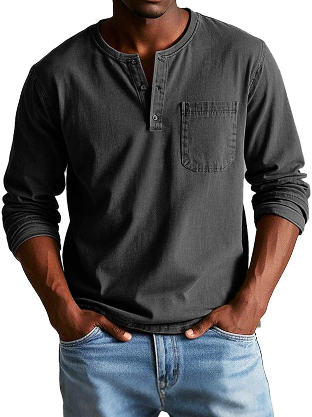 Samuel™ | Chemise Henley intemporelle en qualité douce