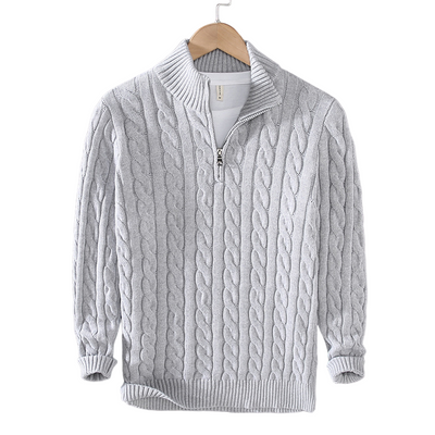 Karl™ | Pull Tricoté Luxueux avec Fermeture Éclair