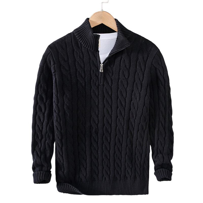 Karl™ | Pull Tricoté Luxueux avec Fermeture Éclair