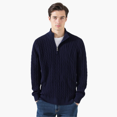 Karl™ | Pull Tricoté Luxueux avec Fermeture Éclair