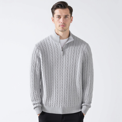Karl™ | Pull Tricoté Luxueux avec Fermeture Éclair