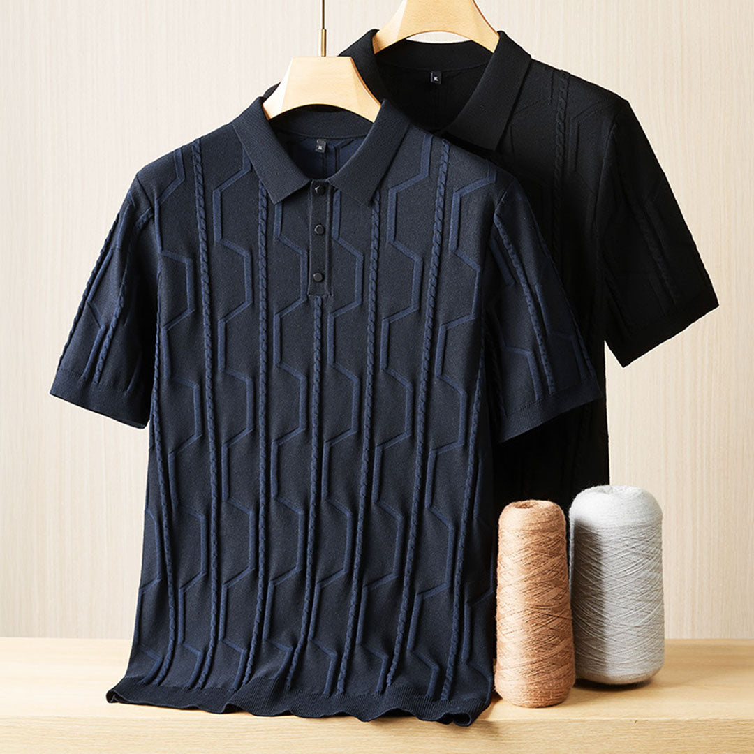 Adam™ | Polo en Jacquard Élégant et Aéré