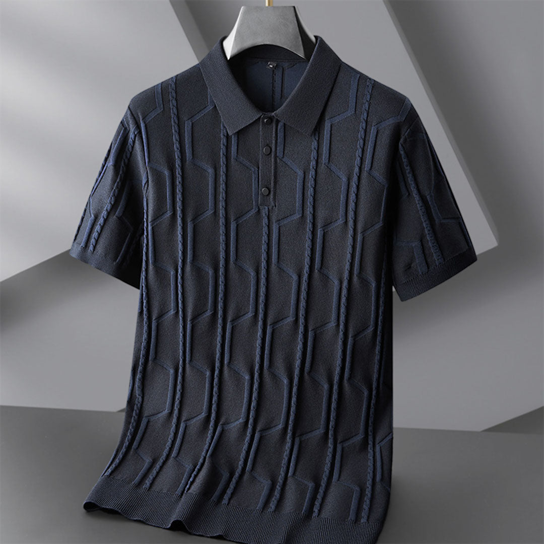 Adam™ | Polo en Jacquard Élégant et Aéré