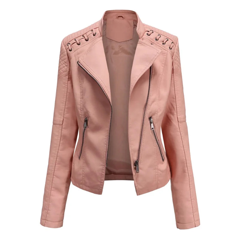 Katia™ | Veste classique en cuir souple