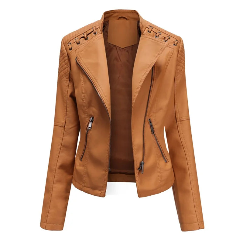Katia™ | Veste classique en cuir souple