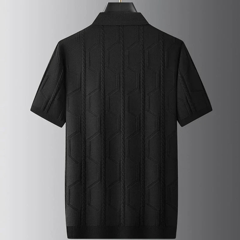 Adam™ | Polo en Jacquard Élégant et Aéré