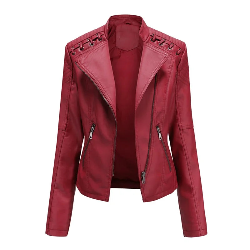 Katia™ | Veste classique en cuir souple