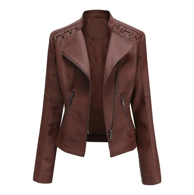 Katia™ | Veste classique en cuir souple