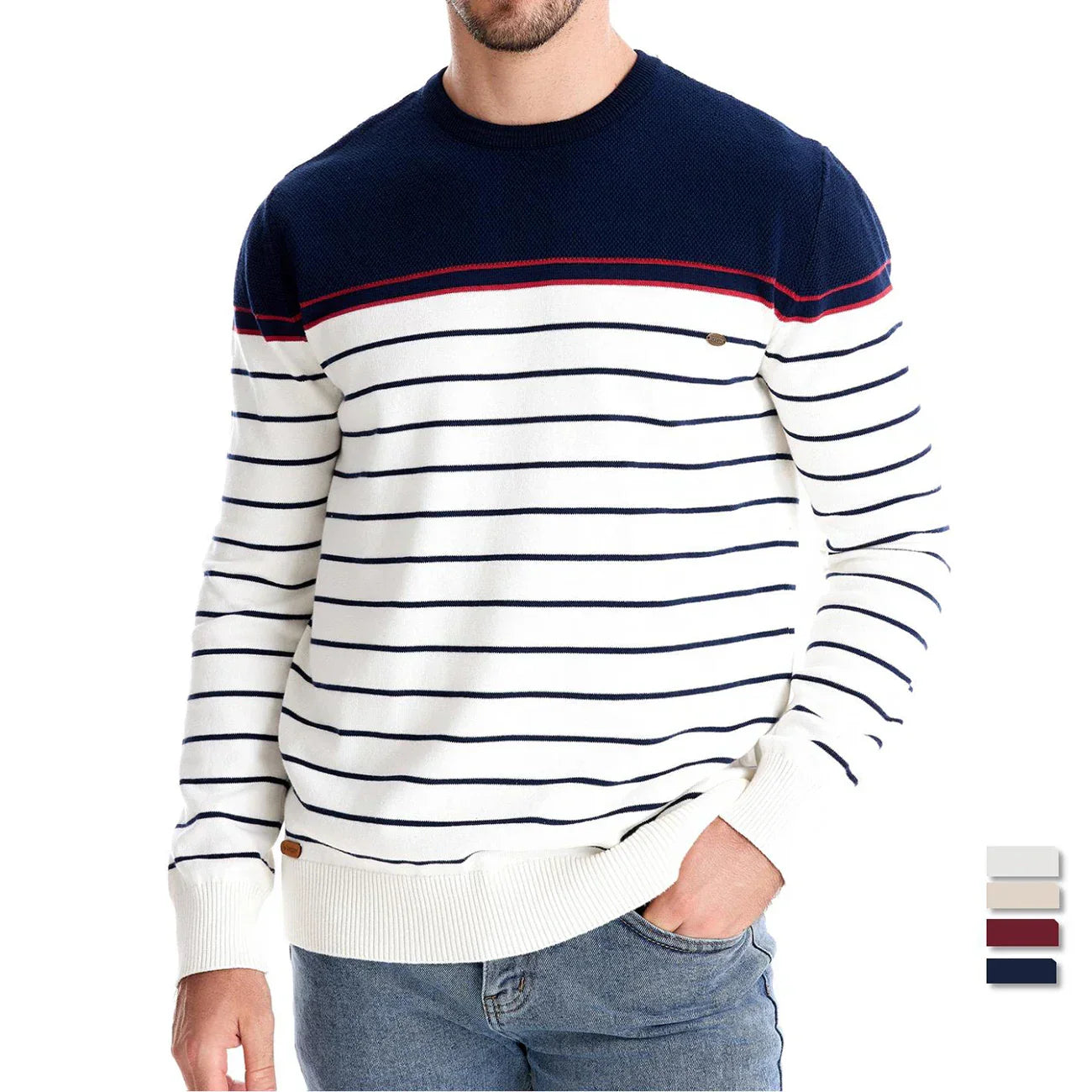 Maison Aorelle™ | Pull pour homme avec motif rayé