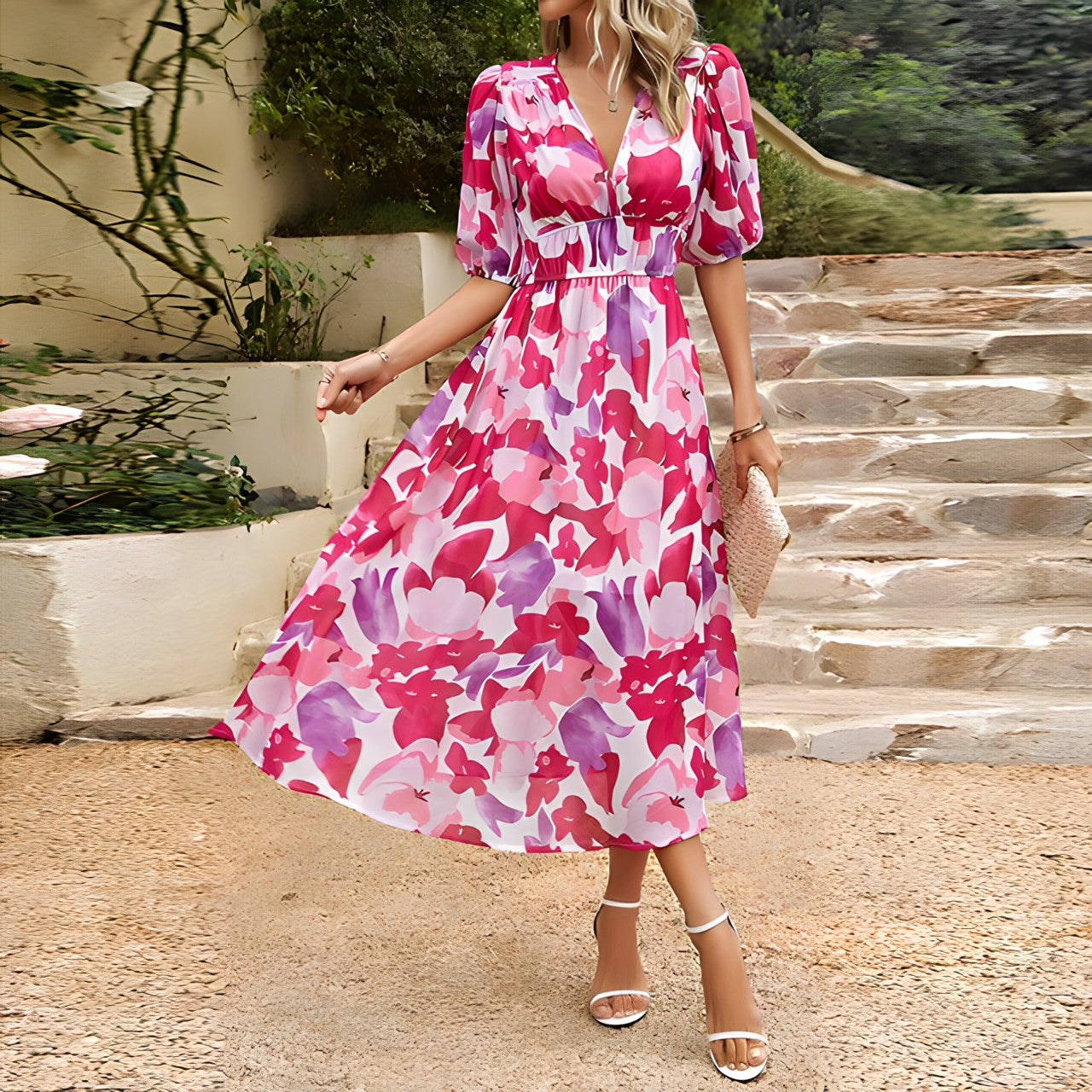 Elise™ | Robe de rêve à décolleté en V avec style