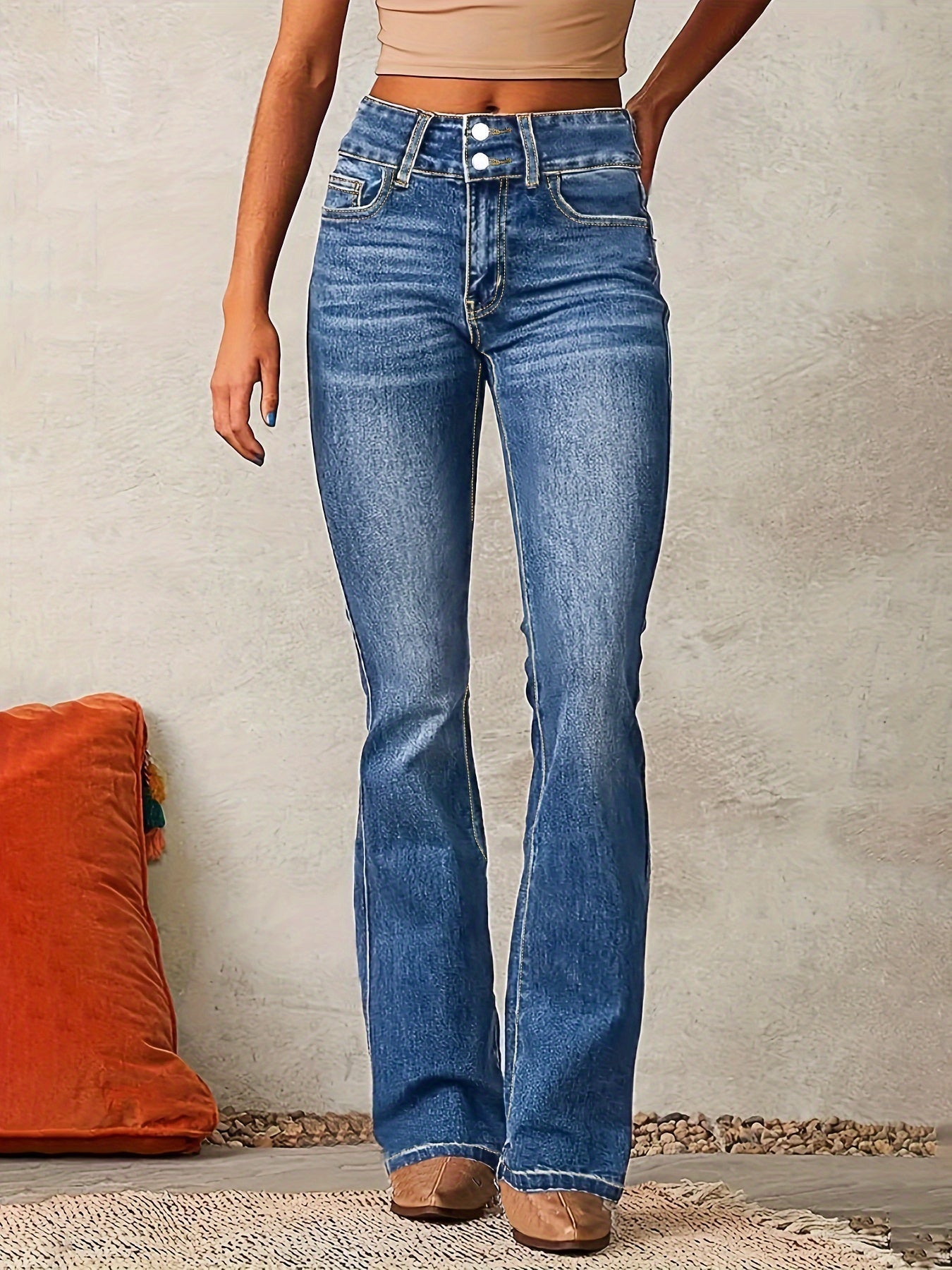 Hedda™ | Jeans Taille Haute avec Coupe Évasée