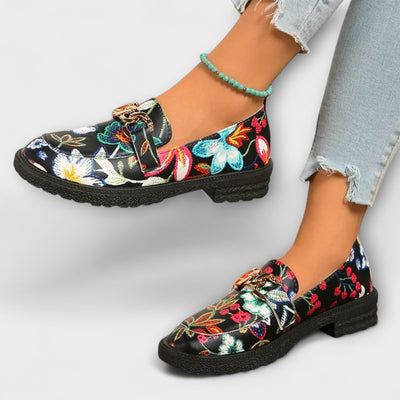 Maison Aorelle™ | Mocassins à Motifs Floraux Multicolores