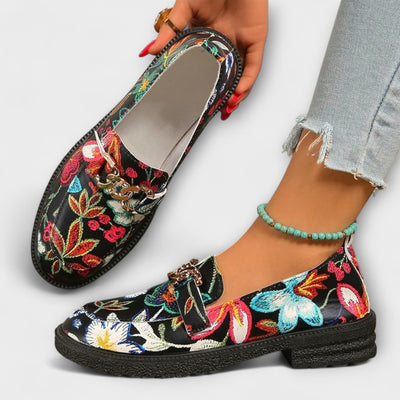 Maison Aorelle™ | Mocassins à Motifs Floraux Multicolores