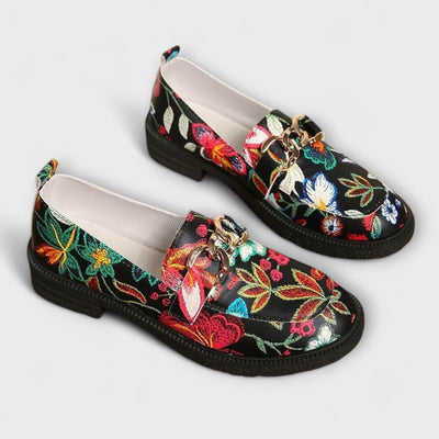 Maison Aorelle™ | Mocassins à Motifs Floraux Multicolores