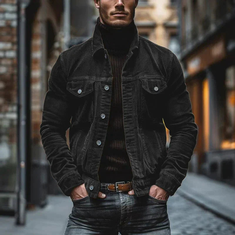 Johan™ - Chemise en Velours Côtelé Rétro