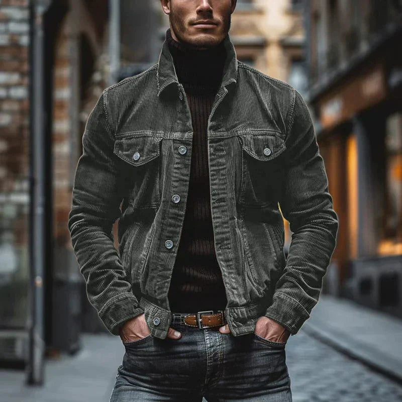 Johan™ - Chemise en Velours Côtelé Rétro