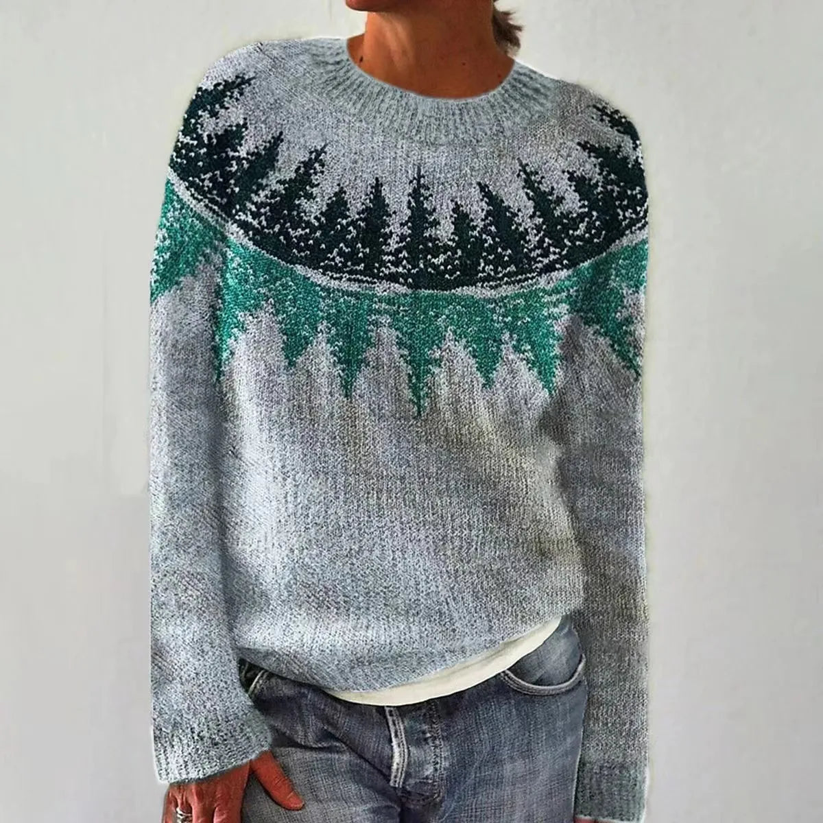 Bleu clair / Arbres / 2XL